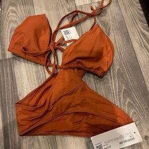 Rust Orange Bikini Set